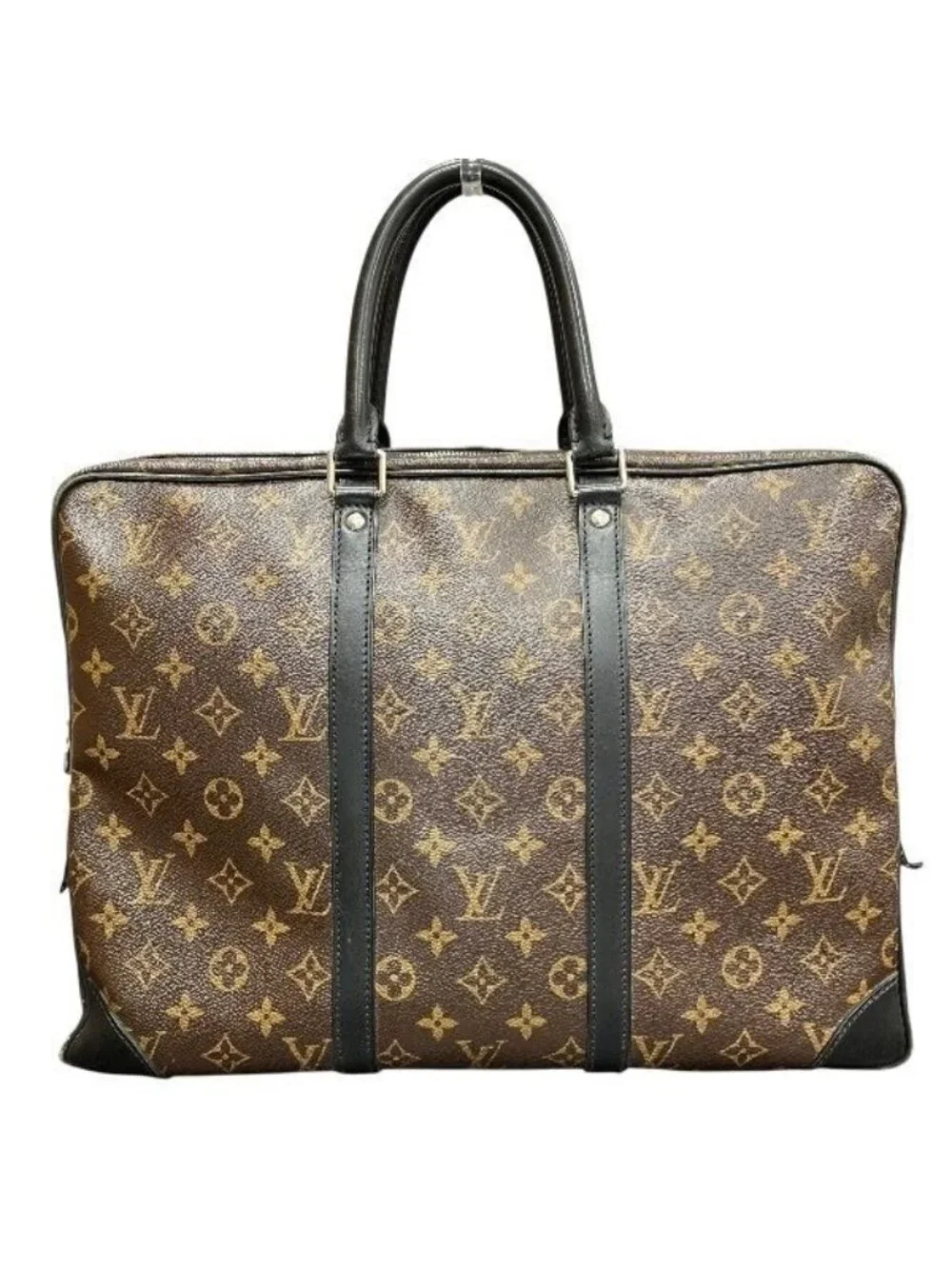 Louis Vuitton Monogram Macassar Porte Documents Voyage Bag Handbag Business